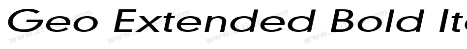 Geo Extended Bold Italic字体转换